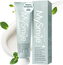 MySmile Fluoride Free Nano Hydroxyapatite Toothpaste for Sensitive Teeth, Streng