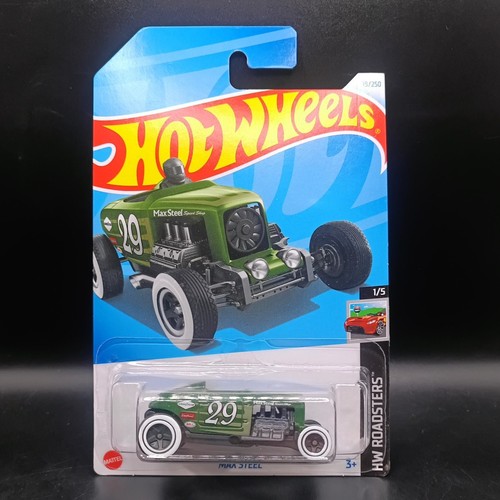 Hot Wheels Max Steel (HW Roadsters, 2024 1/5 19/250) New 1:64 Diecast Netflix - Foto 1 di 6