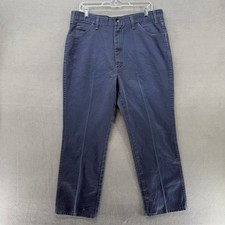 Dickies Men Dark Navy Blue Straight Leg Work Pants Casual Wear Size 36x30