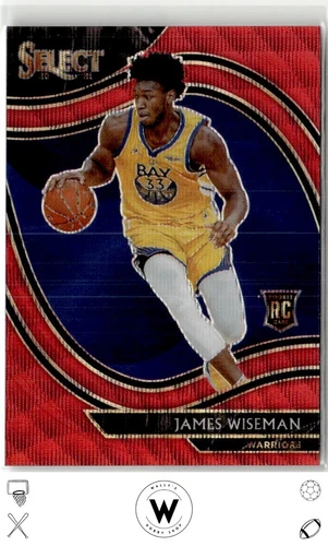 2020-21 Panini Select #299 James Wiseman Red Wave Prizms