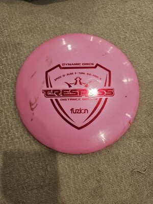 Used Inked Dynamic Discs Fuzion Trespass Pink 173g Driver Golf Disc