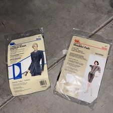 Vtg Dritz Fashion Shoulder Pads Shapes 1/2" Thick 1 Pair USA MADE NEW! Lot 2