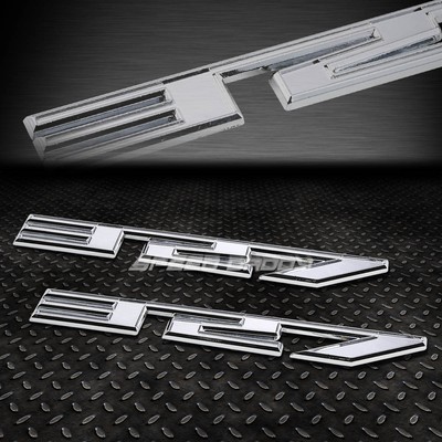 2X METAL BUMPER TRUNK GRILL FENDER EMBLEM DECAL STICKER BADGE CHROME SBC 327 5.3