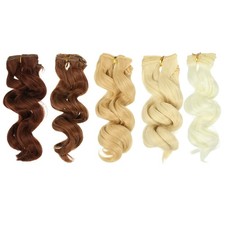 15cm Doll Hair Wefts, 5Pcs Wave Hair Doll Wigs, Multicolor 13