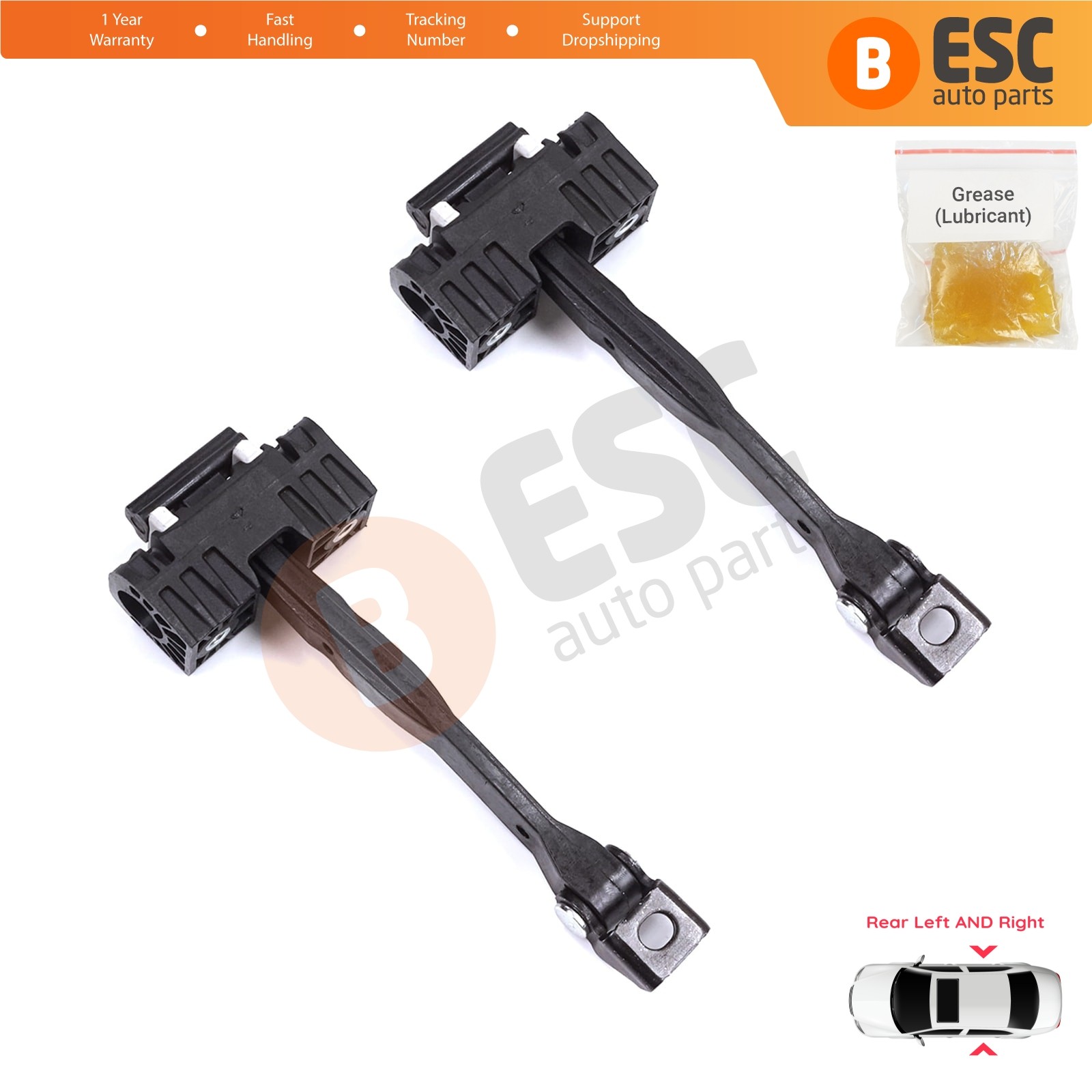 2X Rear Door Hinge Stop Check Assy Limiter for Audi Q5 SQ5 MK2 FY 80A 2016-2025