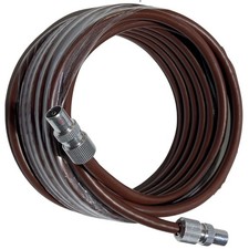 Tv Aerial Cable Coax RF Lead Male Plug to Plug with Coupler Brown CHOOSE LENGTH