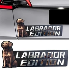 Dog Edition Car Badges, 3D Dog Badge Laser Cutting Car Emblem, Cute Labrador