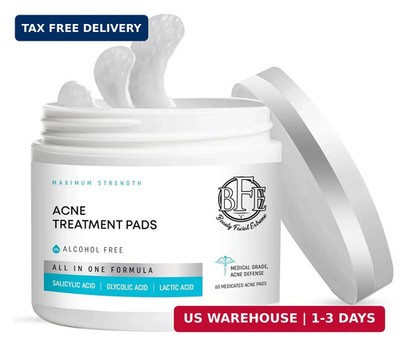 Acne Treatment Pads- Eliminates Cystic Breakouts, Oily Skin & Clogged Pores. Cle
