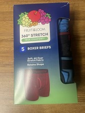 Fruit of the Loom Boys XL 16- 18 360 Degrees Stretch True Comfort 5 Boxer Briefs