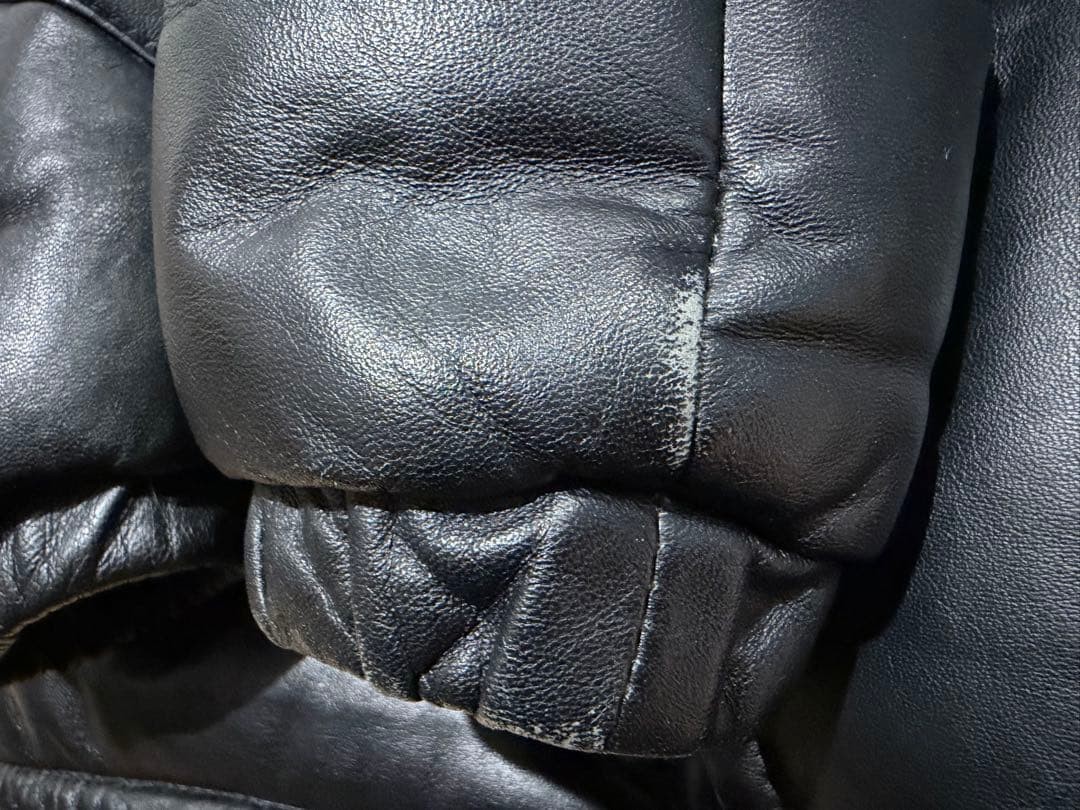 Schott Usa Made Schott Down Jacket Sheepskin Leat… - image 7