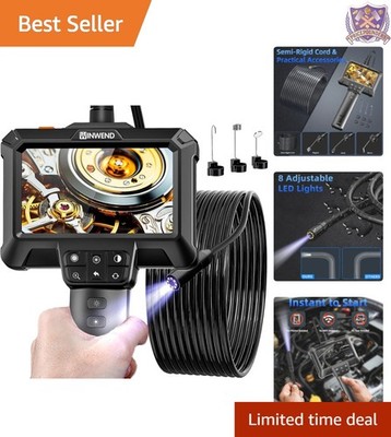 Endoscope Camera Waterproof 4.3 inch LCD 1080P with 8 LED Lights for Inspection