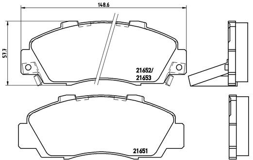 Brembo P 28 026 Bremsbelagsatz, Scheibenbremse For Acura Honda Honda (Gac) Rover-image