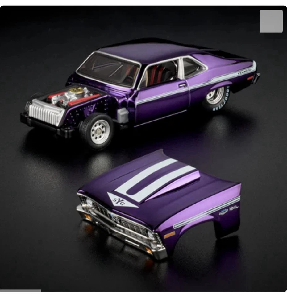 Preventa 🔥Hot Wheels RLC 1972 Chevy Nova SS Spectraflame púrpura🔥 Foto 2 de 4