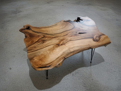 Rustic Coffee Table Live Edge coffee table Solid wood Table Walnut Rustic table