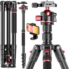 80 Dslr-Camera-Tripod, Photography 360 Ball Head Professional Aluminum Tripod