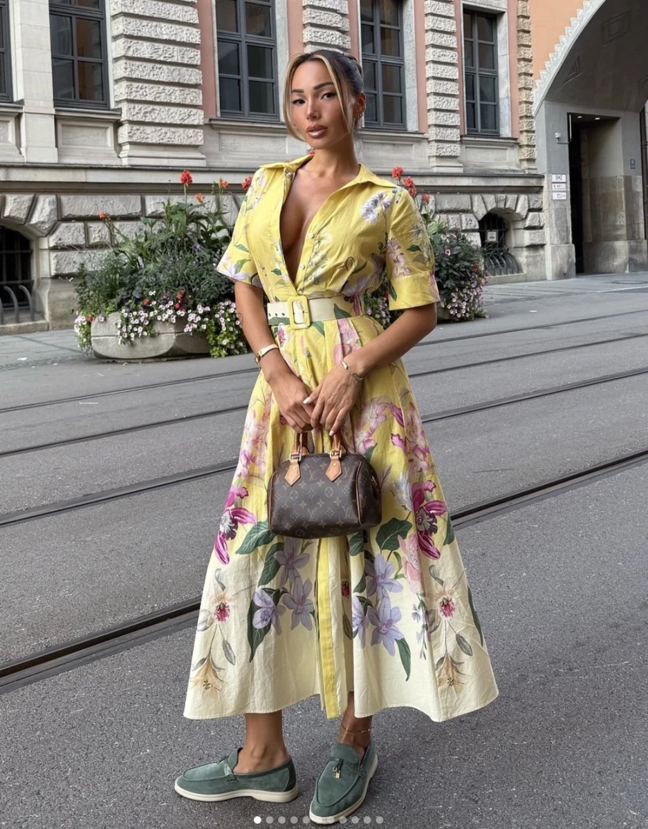 zara mustard shirt dress ZW COLLECTION CHECKED SHIRT DRESS - Yellow