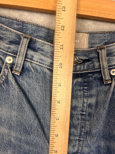 Everlane Jeans Women’s 26 Straight Leg Mid Rise Blue Stretch Denim Button Fly - Picture 8 of 10