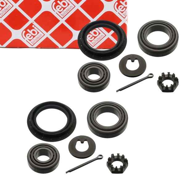 2X febi Radlagersatz FüR Opel Ascona B C Kadett C D E Vectra A Vorne / Hinten-image