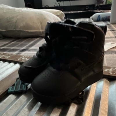 Fila 7FM01111-001 Unisex Kids Black High Top Sneakers US Size 5c Synthetic