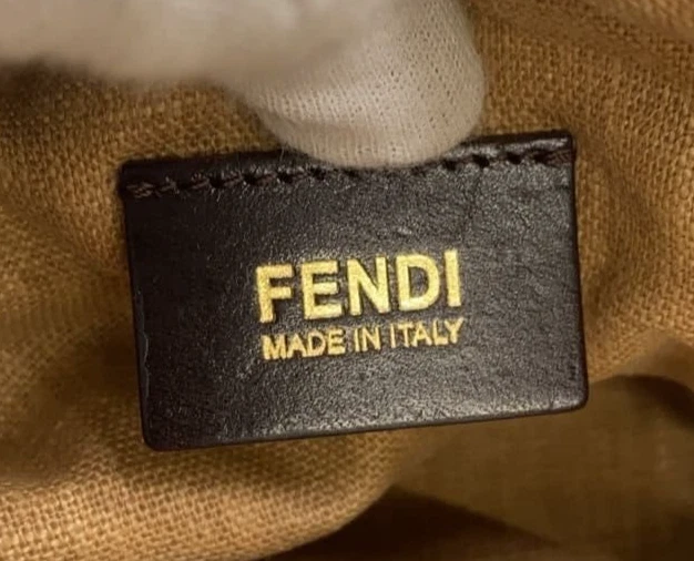 FENDI Spy Bag Zucca Canvas Leather Handbag Tote Shoulder Bag Dark Brown Auth - Image 2 of 4