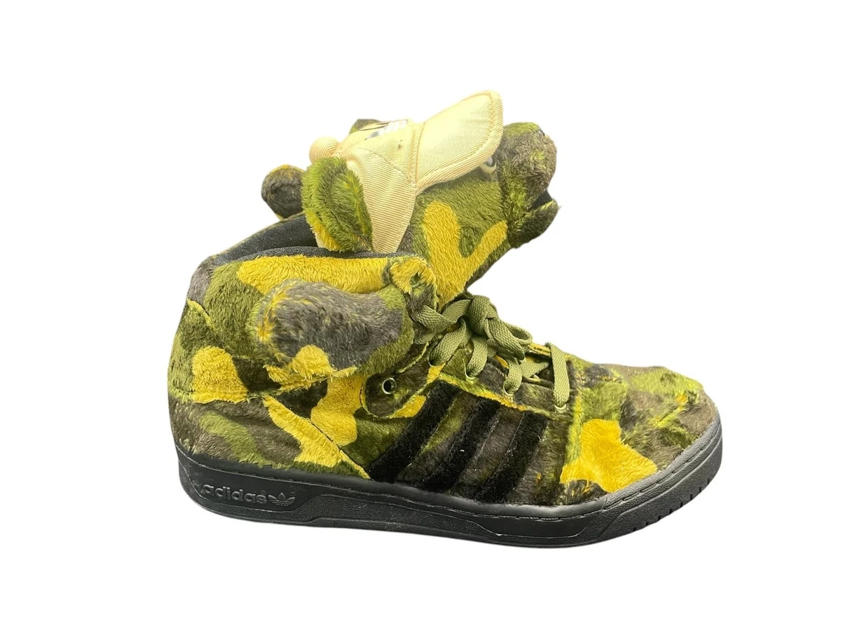adidas gazelle silver green womens Adidas x Jeremy Scott Teddy Bear Flower Power Trainers main image 0