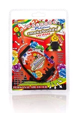 Red Smoke Buddy Keychain with LED Light Portable Air Filter Travel Cap