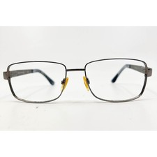 SAFILO ELASTA Eyeglasses 57-17-145 Rectangular Metal Gray Made in Italy