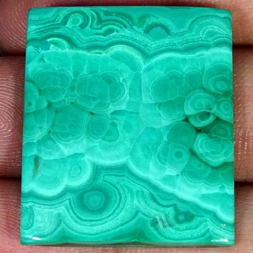 56.60Cts AAA Natural Malachite Octagon Cabochon Gemstone 27X32X4MM