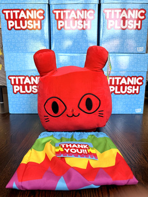 BIG Games Titanic Red Balloon Cat Plush Roblox Pet Simulator X 99 NO CODE