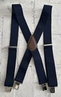 Carhartt Navy Blue Suspenders, Logo Clamp Heavy Duty