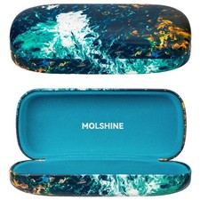 molshine Hard Shell Sunglasses Case, Classic Large Glasses Case for Women Men, S