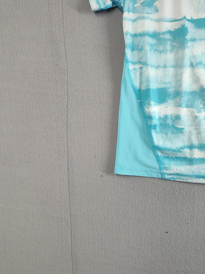 Tek Gear Shirt Womens Petite Small Blue White DryTek Athletic Top Running - Image 4 of 4