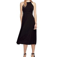 Ann Taylor black knit halter midi dress 0