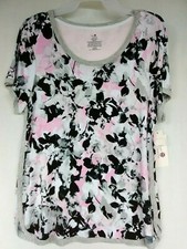 Secret Treasures Women's Small 4-6 Soft Pajamas Top Short Sleeve New