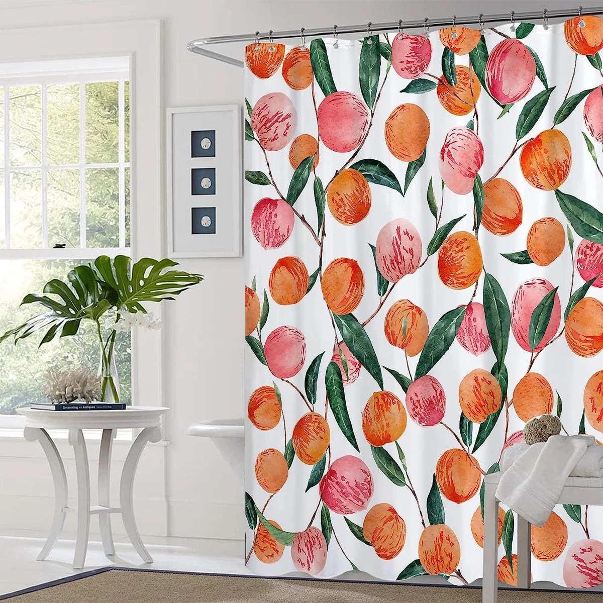 Peach shower deals curtain