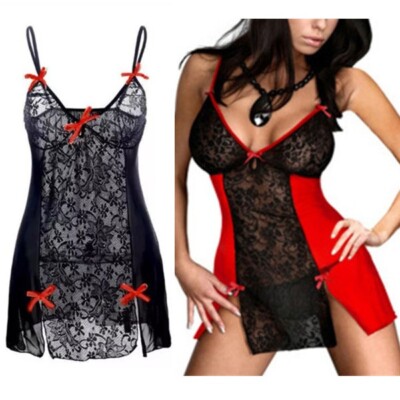 Sexy Damen Übergröße 8-26/S-6XL Dessous Blumen Nachtwäsche Nachtwäsche Plus Tanga