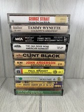 Vtg Country Music Cassette Tapes Lot 10  George Strait, Tammy Wynette, Clint  