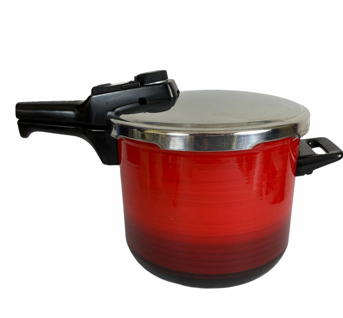 Sillthe-Pressure Cooker & Frying Pan Germany Kochstufe Red Enamel 6.5 Liters