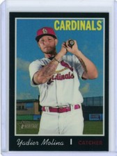 2019 Topps Heritage Baseball Chrome Black Refractor #THC-439 Yadier Molina 59/70