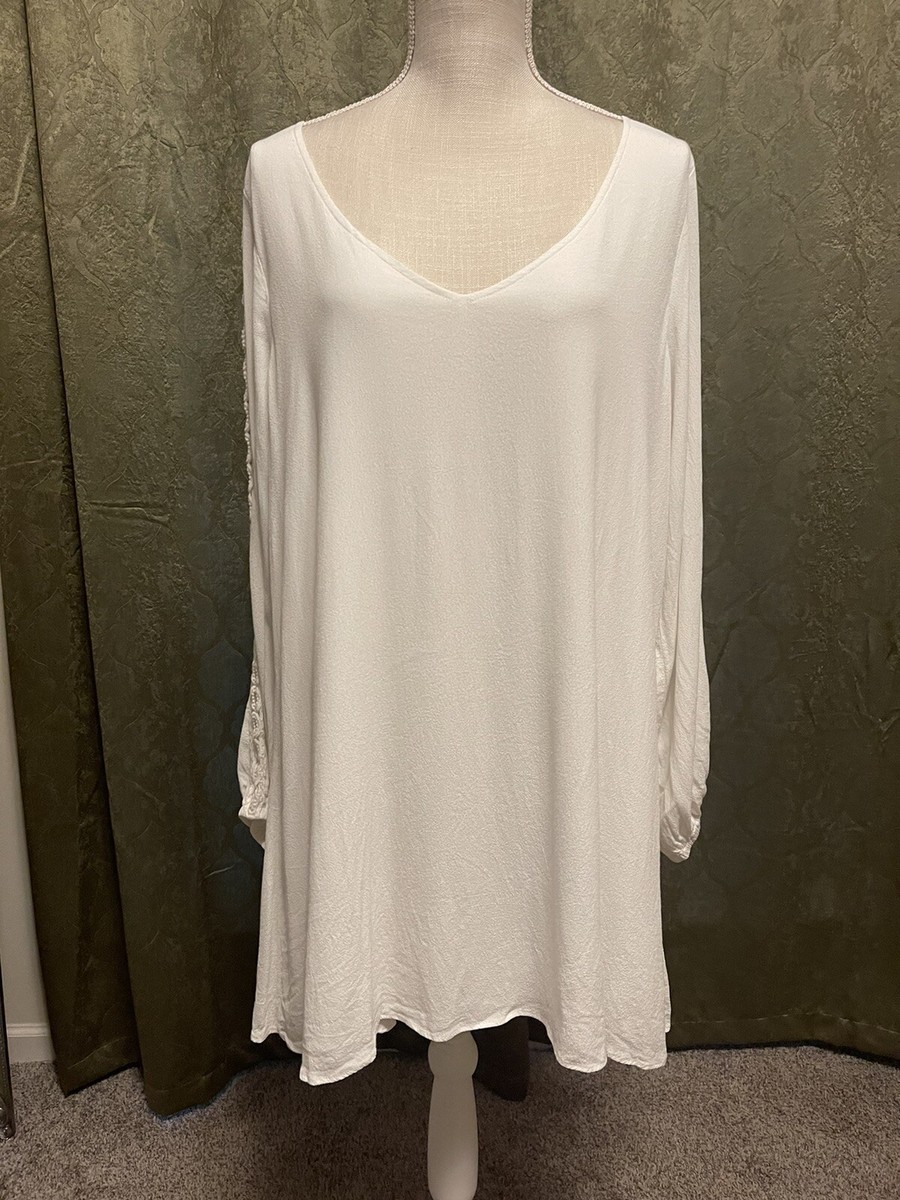 white crochet swing dress Serenade One Shoulder Crochet Dress