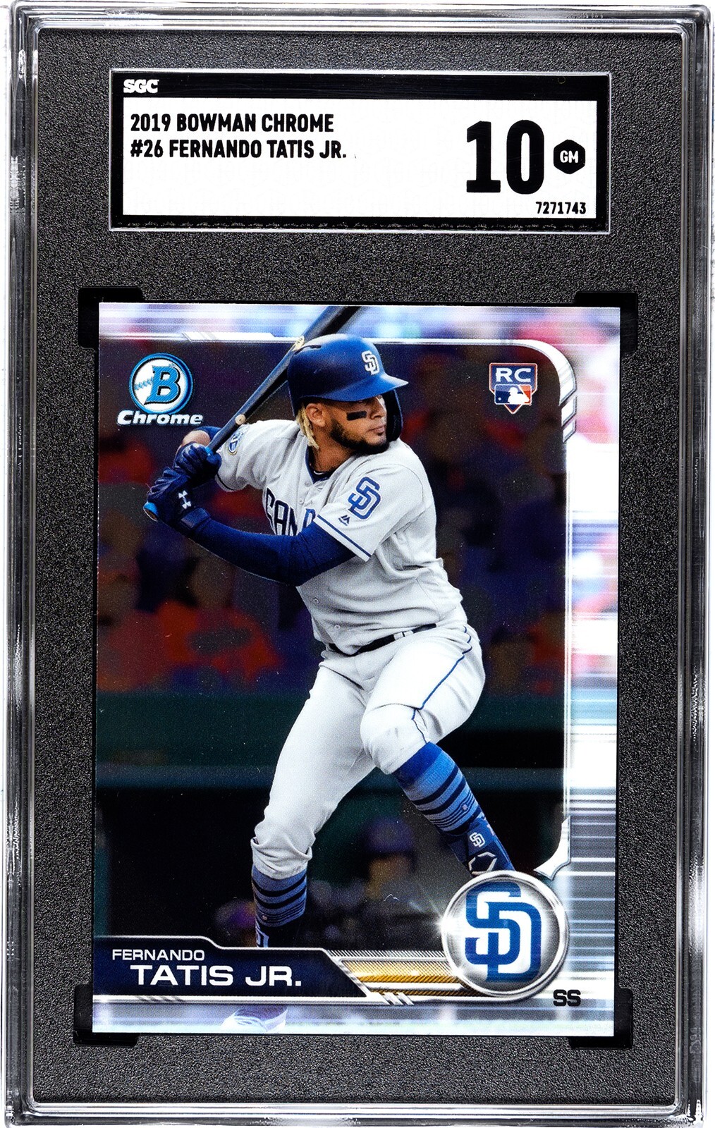 2019 Bowman Chrome #26 Fernando Tatis Jr. Rookie SGC 10 GEM MINT RC