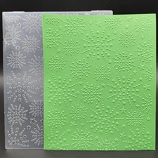 Plastic Embossing Folder 4-3/4 X 6 Inch Stars Radiation Pattern Paper Crafts Pla