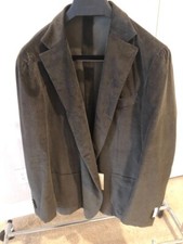 Suitsupply 52L Mid GreenPlain Pure Cotton Corduroy Jacket