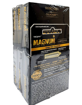 TROJAN Magnum Large Lubricated Latex Condom 6 x 3ct (18 Total) Free Shipping