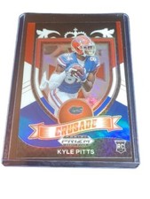 2021 Panini Prizm Draft Falcons Kyle Pitts Crusade RED WHITE BLUE RC Rookie Mint
