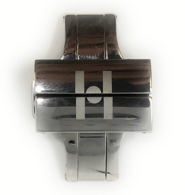 Hirsch Man's 22mm Silver Tone  Buckle/ Butterfly buckle/Stainless Steel Metal