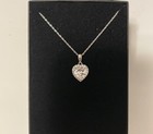 *NEW* Kay Jewelers Sterling Silver Lab Created White “HEART” Sapphire Necklace — photo 1