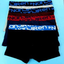 4 Piece Men's Soft Lightweight Cotton Boxer Shorts Elastic Waistband Well Fit L