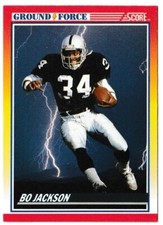 1990 Score Football Ground Force Bo Jackson #330 Los Angeles Raiders