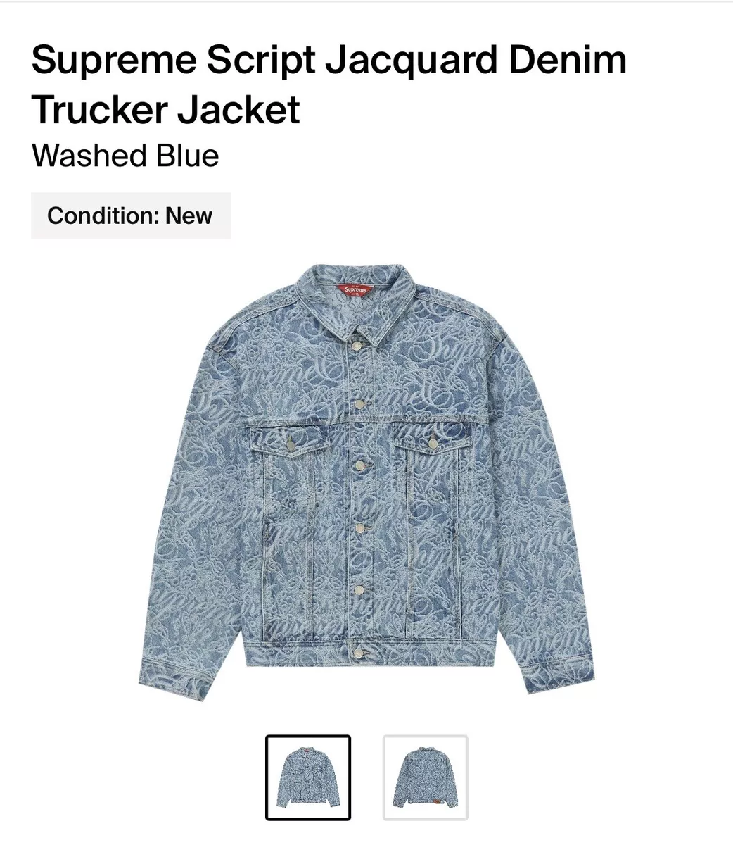 Jacquard Denim Trucker Jacket | Size 48